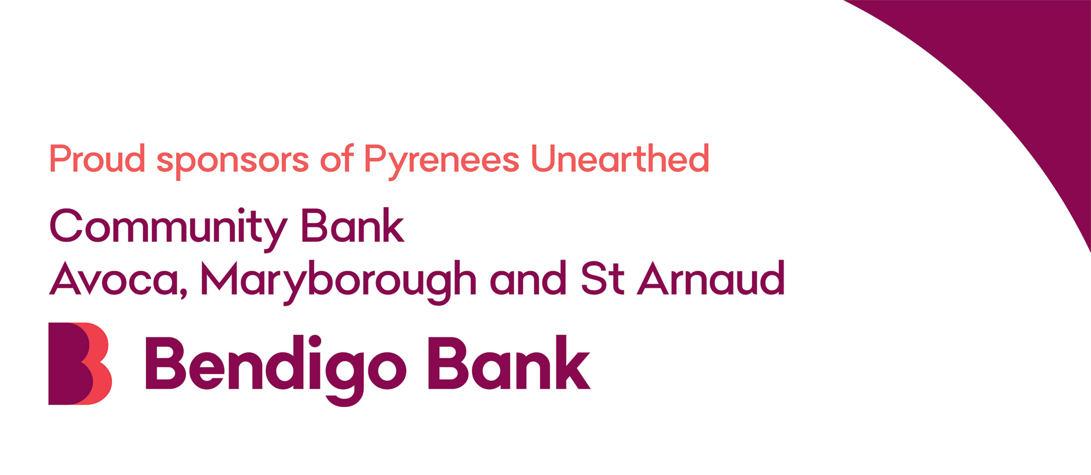 Proudly Sponsored by Bendigo Bank