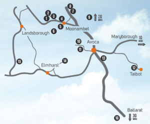 Pyrenees Cellar Doors Map